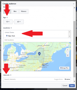 Audience Targeting through Facebook ads 