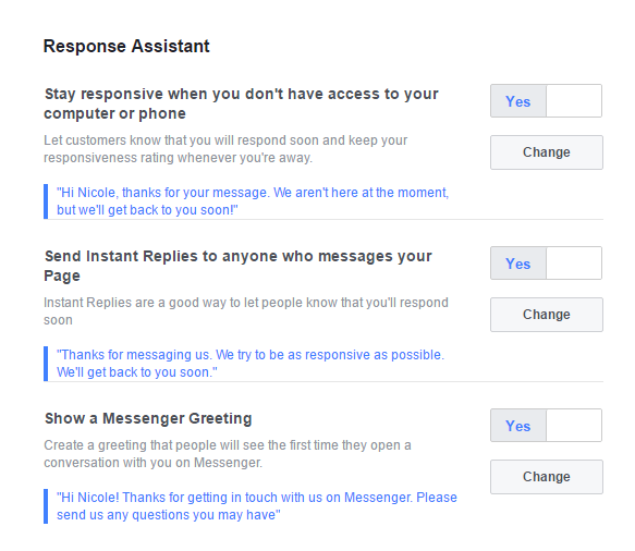 Facebook Response Assistant