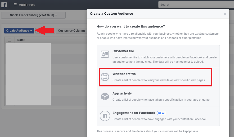 Facebook Retargeting Audience