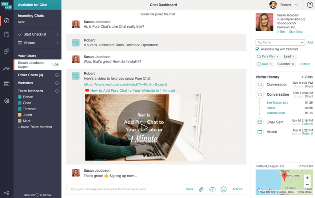 Shopify’s Pure Chat app