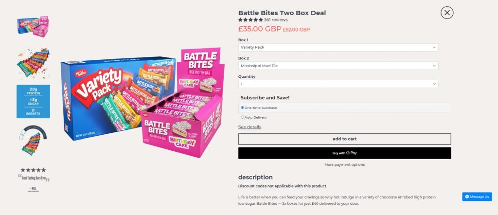 battle snacks product display example 2