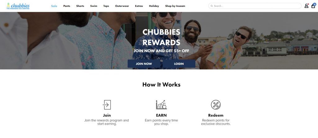 eCommerce reward program example