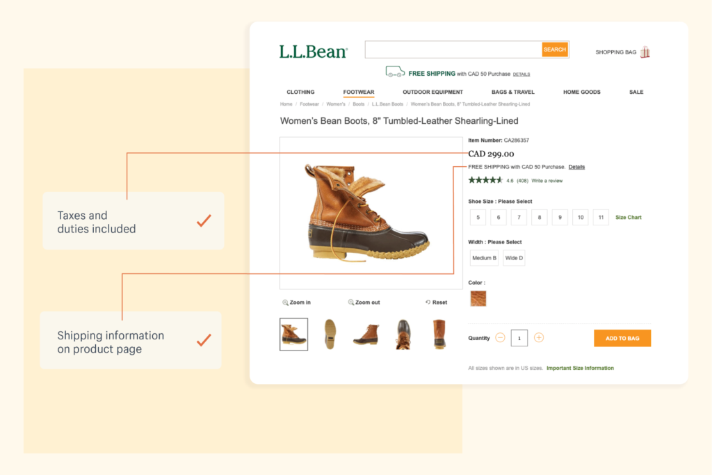 product page example